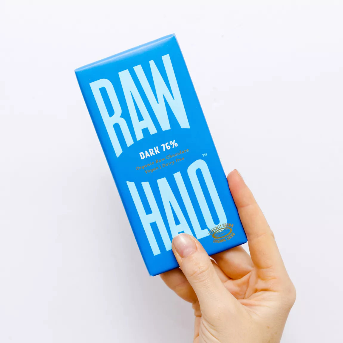 Raw Halo Organic Vegan Chocolate Bar Dark 76 Bell