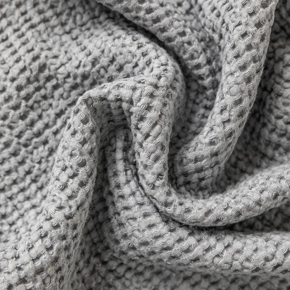 Magic Linen Waffle Throw Light Grey Janet Bell Gallery Lifestyle Store