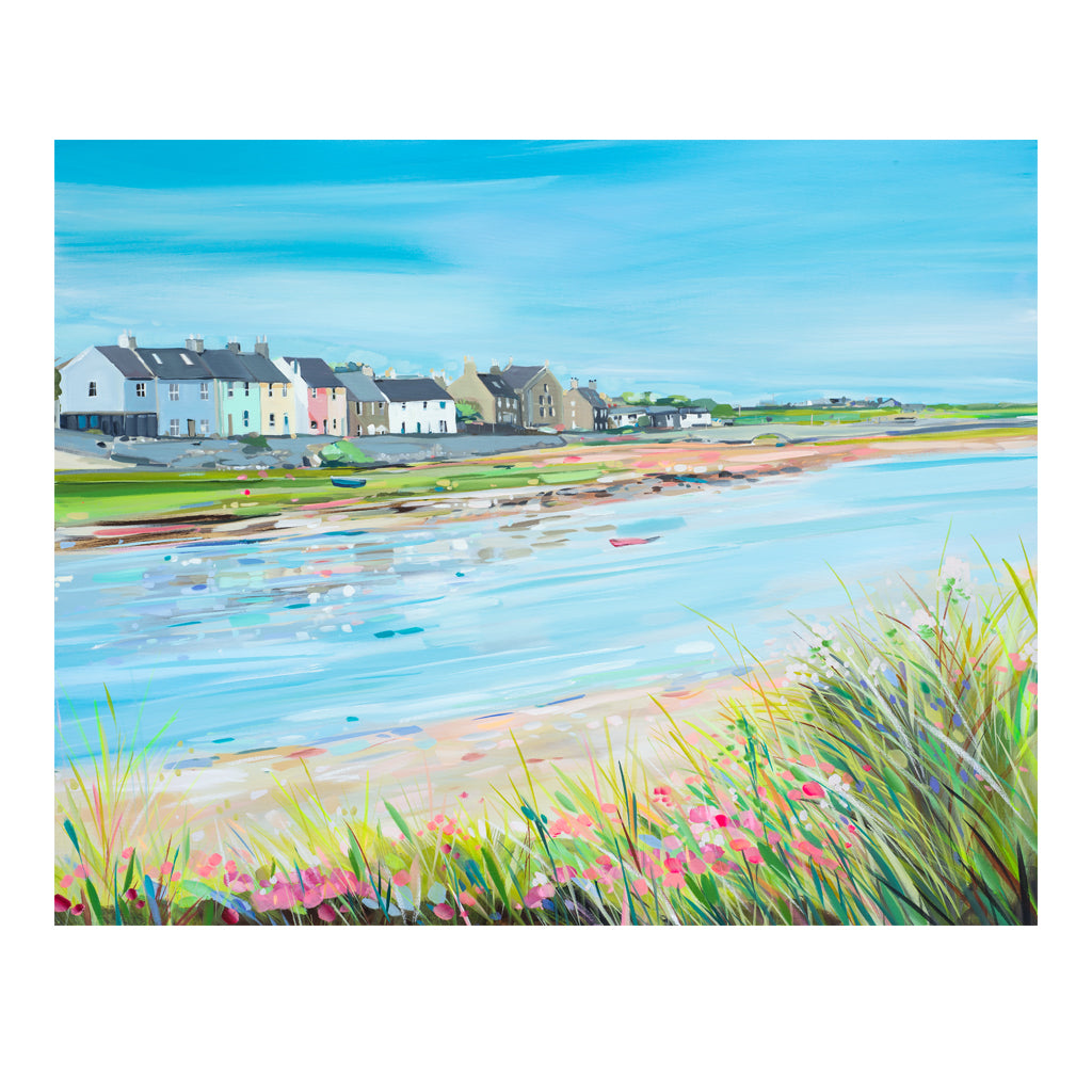 Aberffraw Houses Print on Paper by Bell Bell Gallery